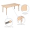 Flash Furniture Rectangle 24 W, 48 L, 23.75 H, Plastic, Steel, Brown YU-YCX-001-2-RECT-TBL-NAT-GG - alternate 4